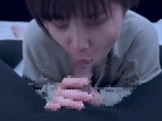 黒髪ショートカットの大学生が濃厚フェラ〇オで口内射精されて口から大量の精子が溢れだしちゃう♡ cum in mouth blowjob 10/16