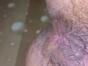 Hot cum with hot piss coming out from her tight pussy 13/16