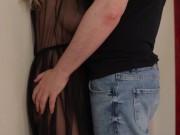 Managed to have sex with a friend while her husband went out onto the balcony 1/16