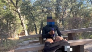 Flesh bate(Stroking outdoors cars passing by in the back)