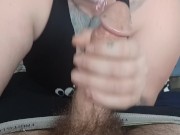 getting deep throated by horny, Red headed, BBW, cam girl. 10/16