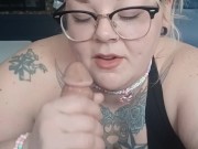getting deep throated by horny, Red headed, BBW, cam girl. 12/16