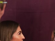 CFNM nightrobe babes sucking guy in 3way 16/16