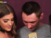 CFNM nightrobe babes sucking guy in 3way 6/16