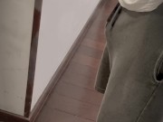 Husband filming his wife giving a blowjob kneeling. 1/16