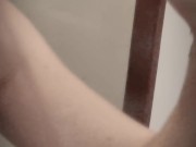 Husband filming his wife giving a blowjob kneeling. 16/16