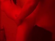 Lesbian Couple Has Sex in The Shower with a Stap On | Real Lesbian Couple Shower Orgasm Sex Toys