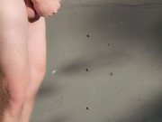 Naked wank outside