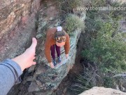 Girl gets caught by climbers while getting a dangerous facial 5/16