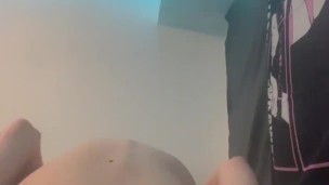 cute chasity caged boy strips and fucks tight hole with dildo