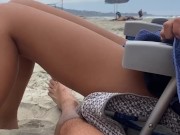 jerking off on the nude beach. Almost get caught. 5/16