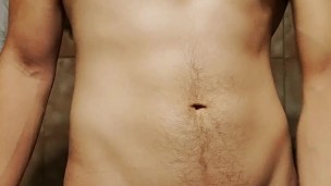 Jerking off my big dick after a workout