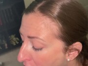 Ball-draining blowjob from gorgeous geek with pierced nipples 6/16