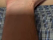 Squirting everywhere and soaking his bed with my creamy pussy 9/16