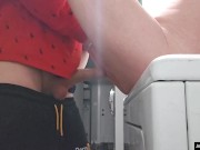 johnholmesjunior fucks Michaela McKenzies pussy ontop dryer in front of husband 7/16