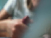 Step sister decided to masturbate me and I filmed it on video and smeared the entire lens