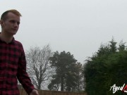 The sex teacher shows the two hot women how to properly break in the cock. She grabs the gardener, who comes in with joy. 3/16