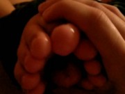 Tired Girl Tied Toes around my cock Footjob 13/16