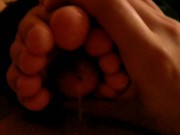 Tired Girl Tied Toes around my cock Footjob 15/16