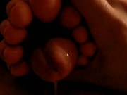 Tired Girl Tied Toes around my cock Footjob 16/16