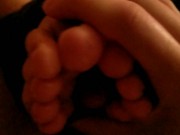 Tired Girl Tied Toes around my cock Footjob 2/16