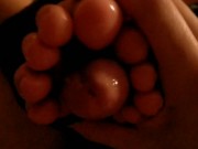 Tired Girl Tied Toes around my cock Footjob 4/16