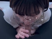 変態彼女「出していいよ...」精子欲しさにお願いして口いっぱいにして飲みこんでごっくん♡ cum in mouth gokkun 12/16