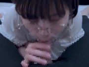 変態彼女「出していいよ...」精子欲しさにお願いして口いっぱいにして飲みこんでごっくん♡ cum in mouth gokkun 15/16