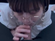 変態彼女「出していいよ...」精子欲しさにお願いして口いっぱいにして飲みこんでごっくん♡ cum in mouth gokkun 16/16