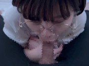 変態彼女「出していいよ...」精子欲しさにお願いして口いっぱいにして飲みこんでごっくん♡ cum in mouth gokkun 2/16