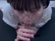 変態彼女「出していいよ...」精子欲しさにお願いして口いっぱいにして飲みこんでごっくん♡ cum in mouth gokkun 4/16