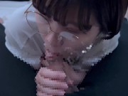 変態彼女「出していいよ...」精子欲しさにお願いして口いっぱいにして飲みこんでごっくん♡ cum in mouth gokkun 5/16