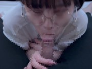 変態彼女「出していいよ...」精子欲しさにお願いして口いっぱいにして飲みこんでごっくん♡ cum in mouth gokkun 7/16