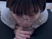 変態彼女「出していいよ...」精子欲しさにお願いして口いっぱいにして飲みこんでごっくん♡ cum in mouth gokkun 8/16