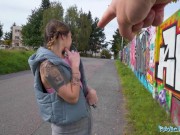 Public Agent Mina K gives outdoor blowjob before a hard hotel fuck 6/16