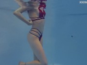 Marfa is too hot and horny in the public swimming pool 13/16