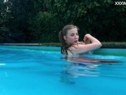 Marfa is too hot and horny in the public swimming pool 9/16