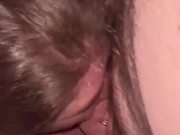 Hot Milf slut sucking and swallowing giving a blowjob like a bad girl 6/16