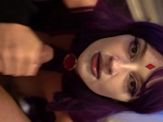 Teen Titans Raven Sucks and Tugs Black Cock! 15/16