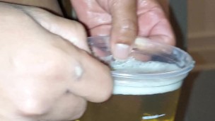 BBC Cumshot and Piss in a cup