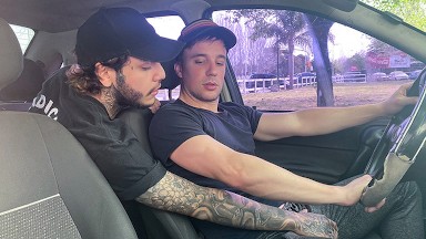 Tattooed Latino Chiwi Black Offers His Full Services To Handsome Taxi Driver - SayUncle