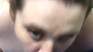 BUSTY THICK WHITE GIRL SUCKS OUT BIG CUM LOAD