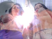 Jugs For Wiener Hugs: Arabelle and Payton ride Alex Jones GIGANTIC COCK 5/16