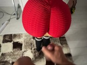stepsister has a sexy ass while looking for her bra I cumshot on ass /CandyLuxxx 15/16