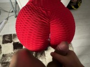 stepsister has a sexy ass while looking for her bra I cumshot on ass /CandyLuxxx 16/16