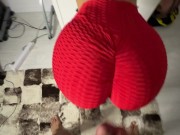 stepsister has a sexy ass while looking for her bra I cumshot on ass /CandyLuxxx 8/16