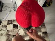 stepsister has a sexy ass while looking for her bra I cumshot on ass /CandyLuxxx 9/16