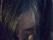 Busty Brunette MILF gives a sensual blowjob 12/16