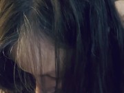 Busty Brunette MILF gives a sensual blowjob 4/16