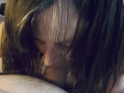 Busty Brunette MILF gives a sensual blowjob 6/16